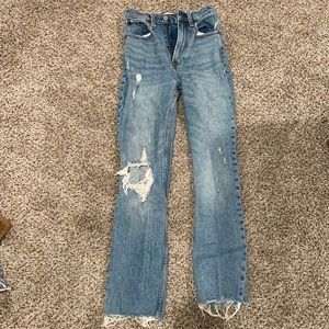 Abercrombie & Fitch 90s straight ultra high rise stretch jeans size 24 00